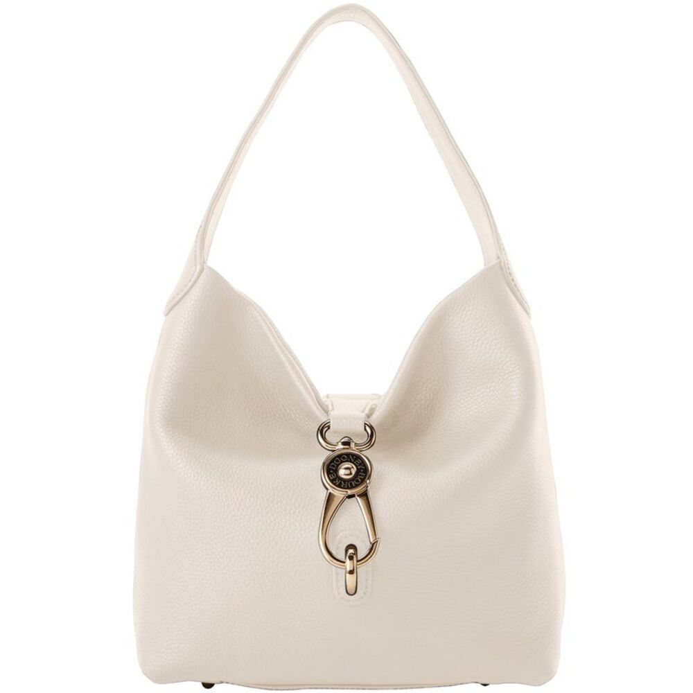 Dooney & Bourke Pebble Grain Small Logo Lock Sac Shoulder Bag - White